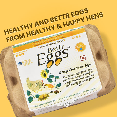 Herb Enriched Cage-Free Brown Eggs | 100% Organic | 30% Less Cholesterol