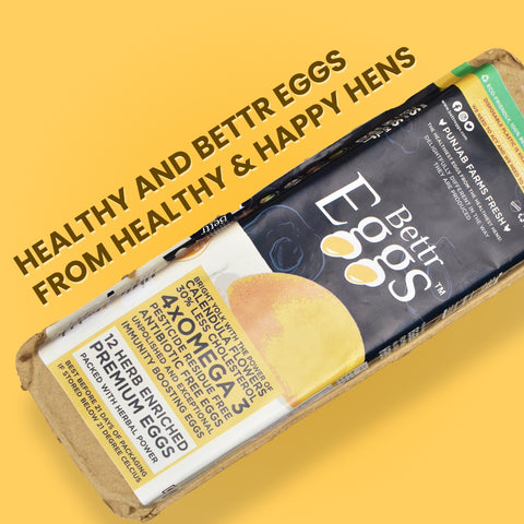 Herb Enriched Premium White Eggs-  100% Organic- 30% Less Cholesterol